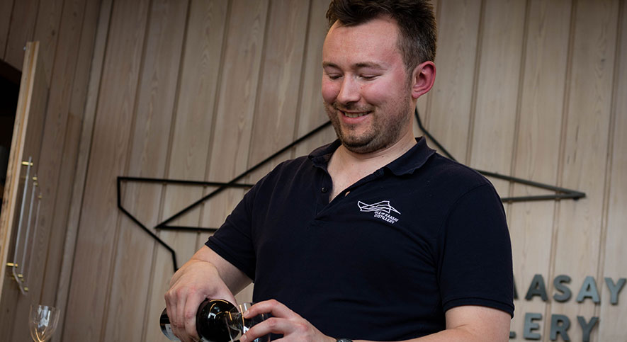 Chris Hoban Raasay Distillery Wine Tasting