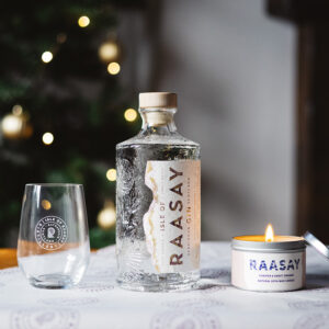 Isle of Raasay Gin Lovers Glass & Candle Gift