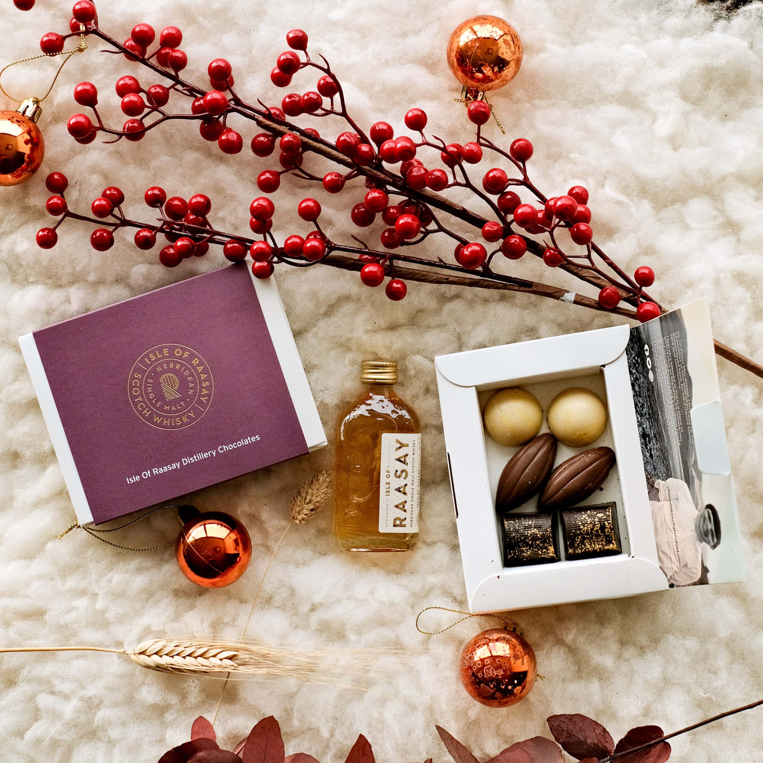 Whisky Miniature & Chocolates Bundle Christmas Gift